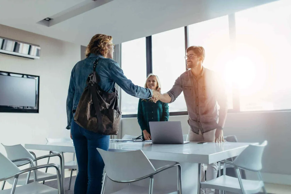 Enterprise Insurance team welcoming a client